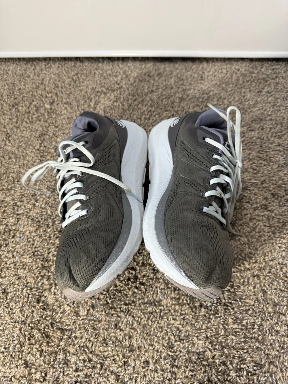 Topo Men's Athletic Running Shoes - Gray with White Sole - Picture 3 of 6